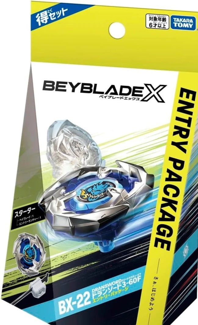 Takara Tomy Beyblade X BX-22 Starter Dran Sword 3-60F Entry Package