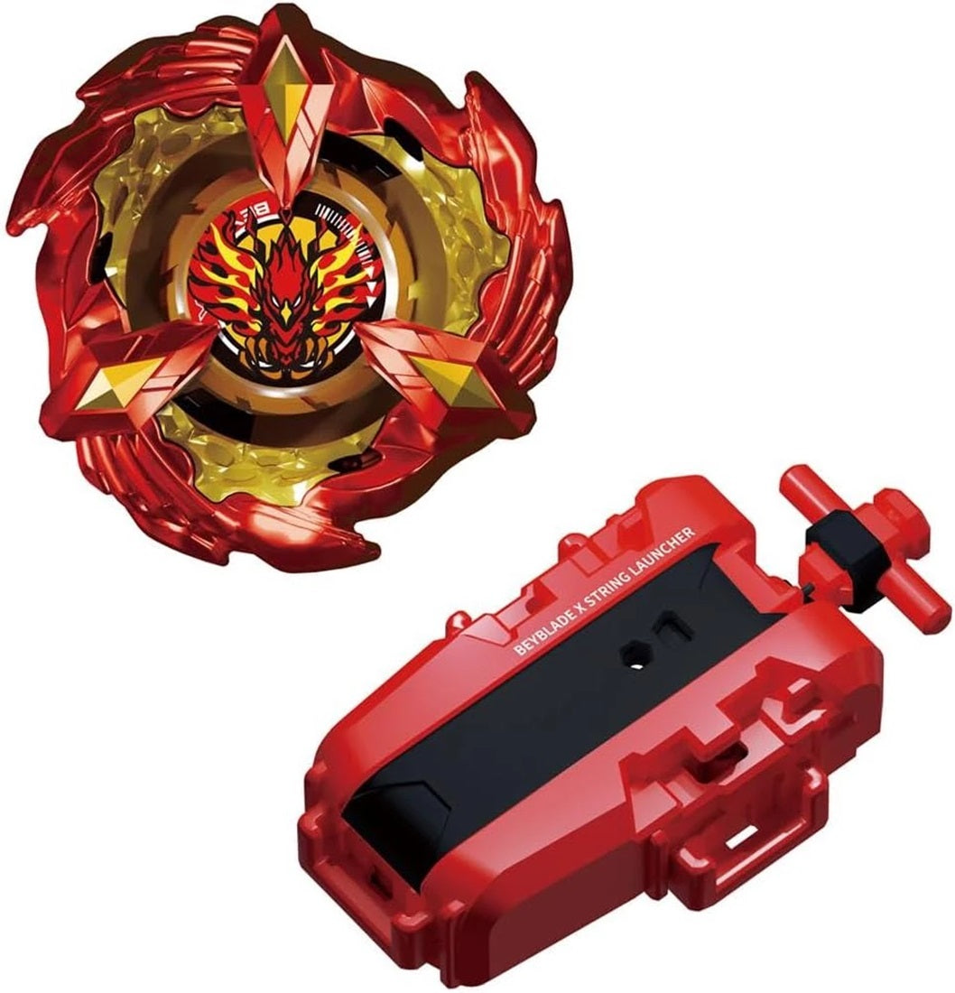 Takara Tomy Beyblade X BX-23 Starter Phoenix Wing 9-60GF Metallic Red (with String Launcher)
