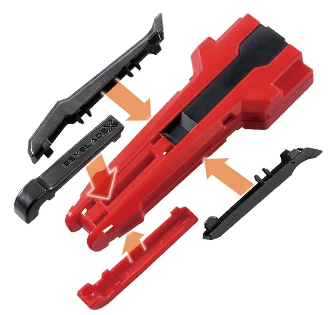 Takara Tomy Beyblade X BX-30 Custom Launcher Grip (Red Version)