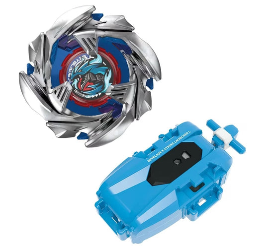 [Loose][No Packing Box][With QR Code] Takara Tomy Beyblade X BX-34 Starter Cobalt Dragoon 2-60C (with String Launcher)