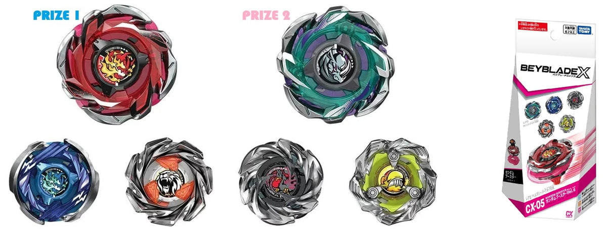 Takara Tomy Beyblade X CX-05 Random Booster Vol. 6 Full Set (Set of 6 Models)
