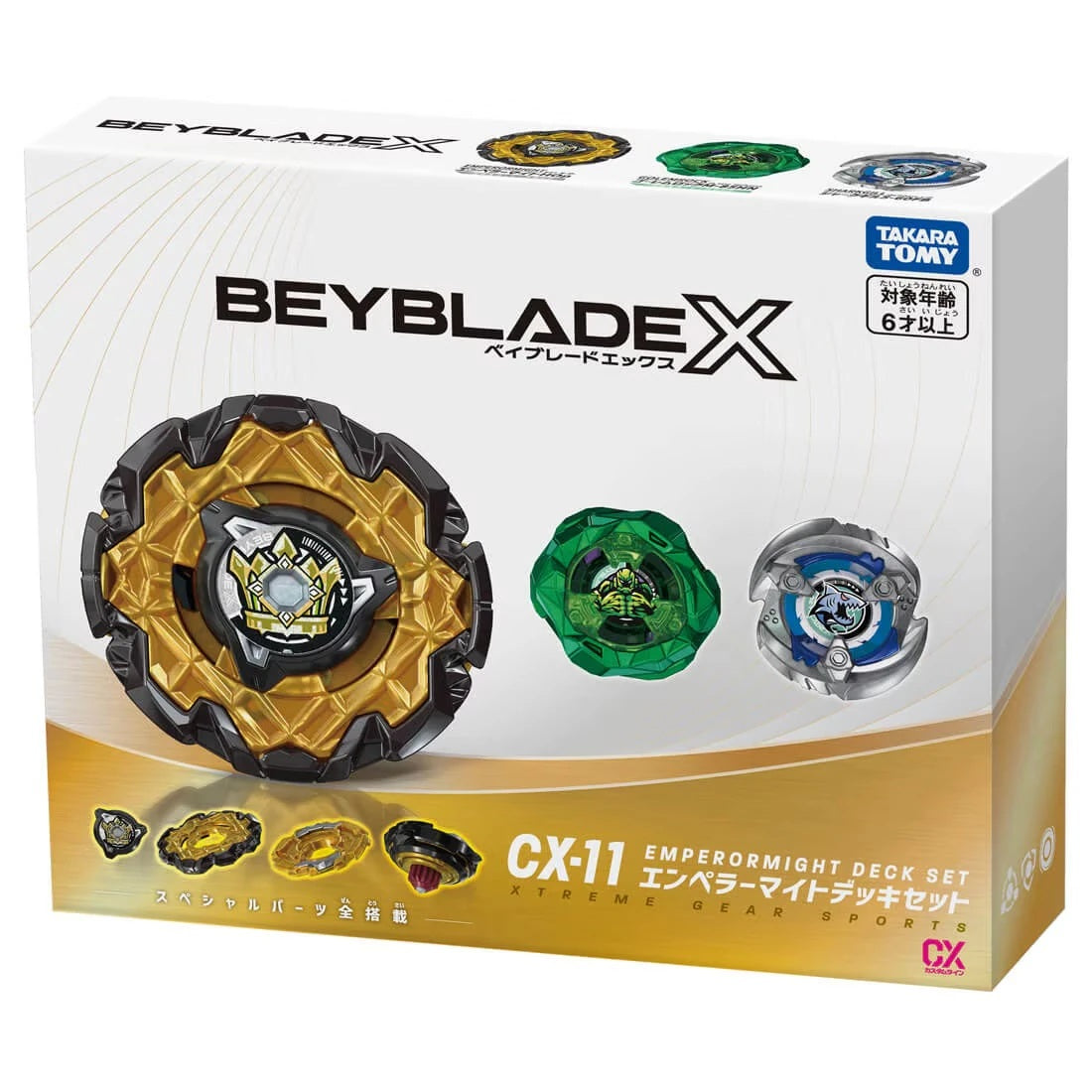 Takara Tomy Beyblade X CX-11 EmperorMight Deck Set
