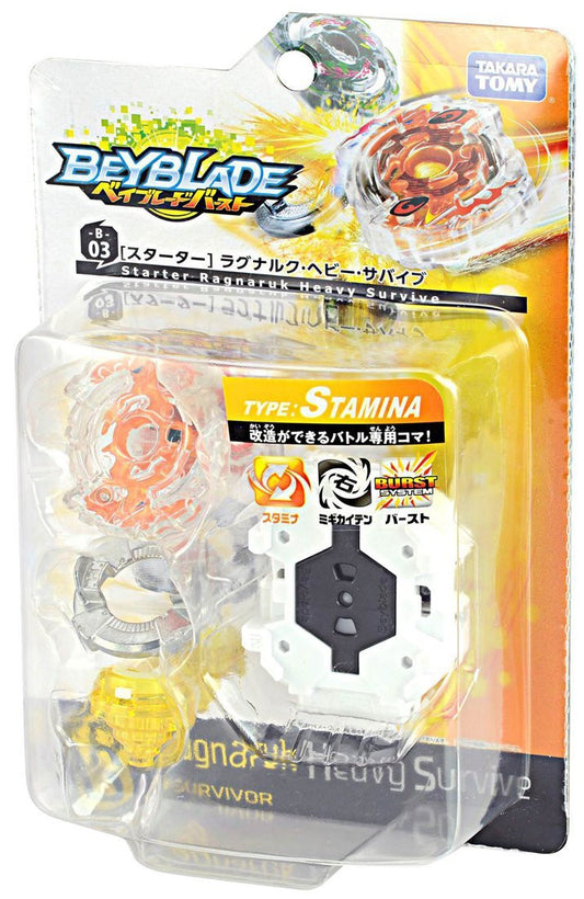 Wholesale Takara Tomy Beyblade BURST B-03 Starter Ragnaruk Heavey Survive