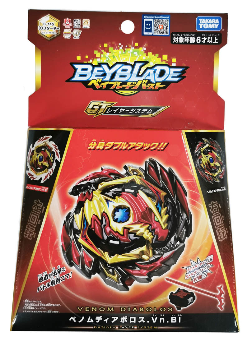 Takara Tomy Beyblade BURST GT B-145 DX Starter Venom Diaboros.Vn.Bl