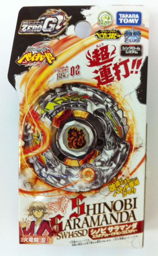 Takara Tomy Beyblade Metal Fight Zero G BBG-02 Booster Shinobi Saramanda SW145SD