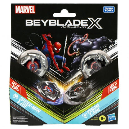 Takara Tomy Beyblade X Limited Edition BX-00 Double Starter Spider-Man and Venom