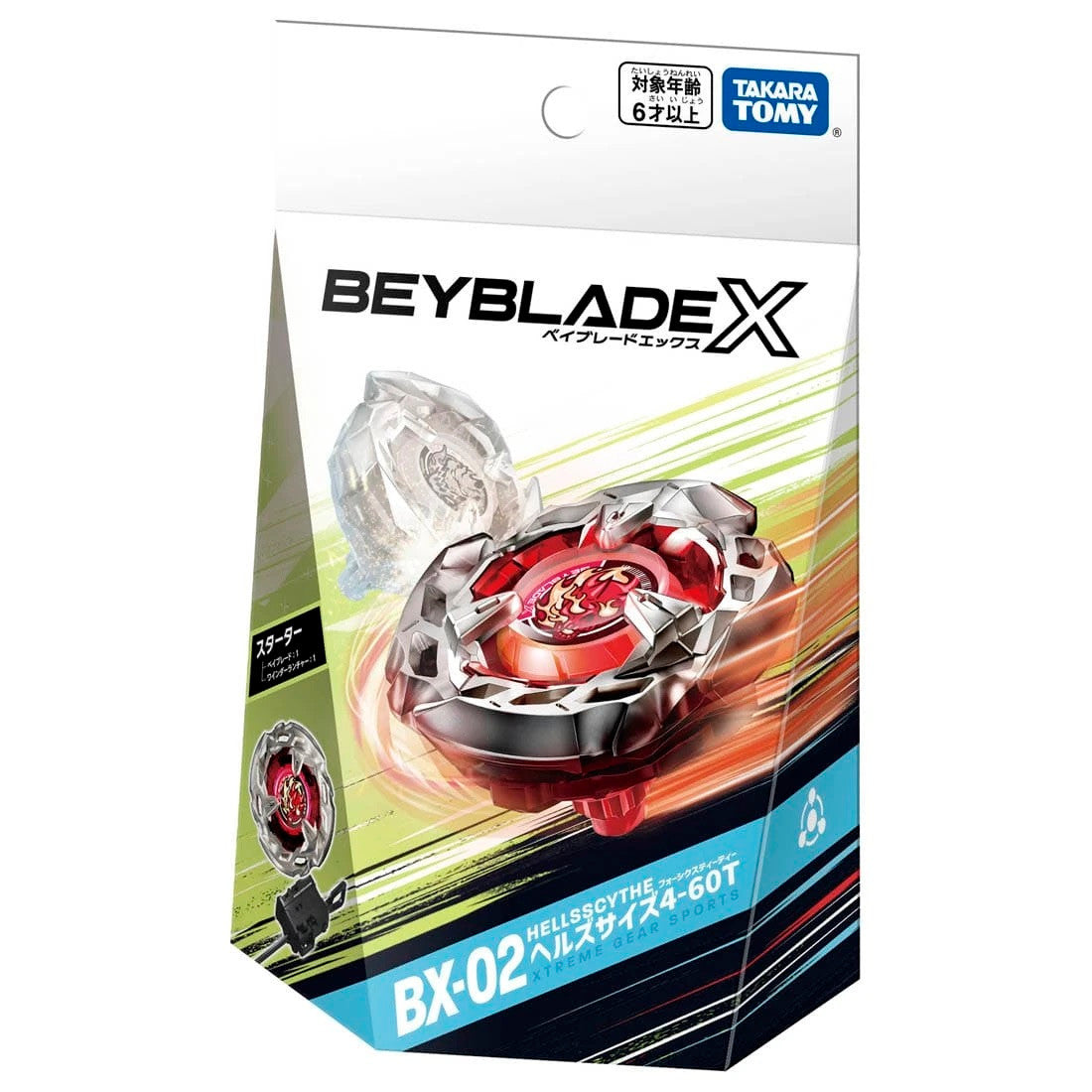 Wholesale Takara Tomy Beyblade X BX-02 Starter Hells Scythe 4-60T