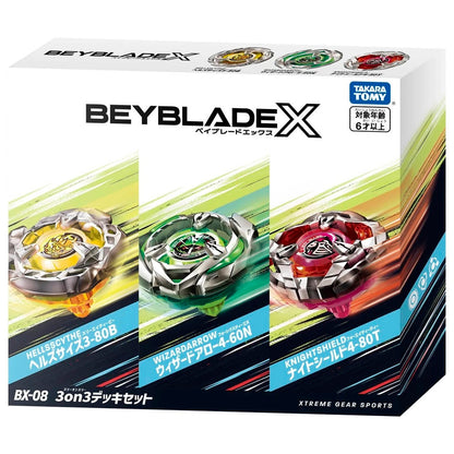 Wholesale Takara Tomy Beyblade X BX-08 3 on 3 Deck Set