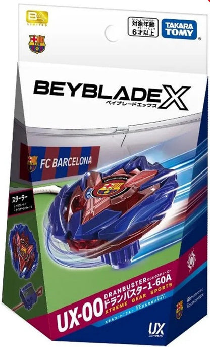 Takara Tomy Beyblade X Limited Edition BXG-18 (UX-00) Starter Dranbuster-1-60A (Metal Coat: Blue) FC Barcelona Version