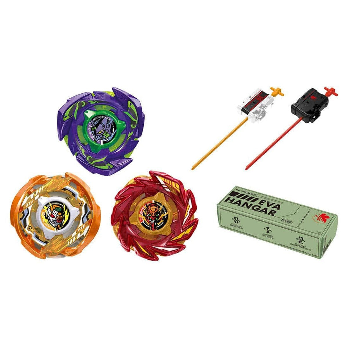 [Pre-Order of AUG | Expected Arrival – SEPT 1] [Airmail ONLY] [Loose][No Packing Box][With QR Code] Wholesale Takara Tomy Beyblade X Limited Edition CX-00 Evangelion Deck Set