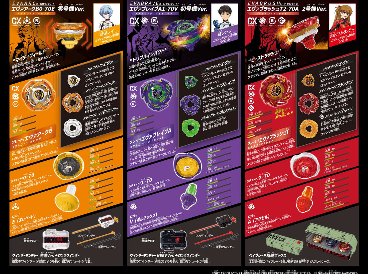 [Pre-Order of AUG | Expected Arrival – SEPT 1] [Fedex ONLY] Wholesale Takara Tomy Beyblade X Limited Edition CX-00 Evangelion Deck Set